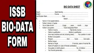 How to fill Bio-data form in ISSB || ISSB DEFENDERS