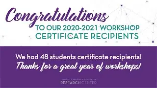 2020-2021 Research Certificate Awards
