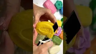 Soap cubes. Asmr soap cutting. Satisfying video #asmrsoap