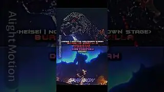 Burning Godzilla Heisei(without the Meltdown stage) #vs Destoroyah Heisei #godzilla #kaiju