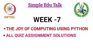 NPTEL The Joy Of Computing Using Python Week 7 Quiz Assignment Solutions | Swayam