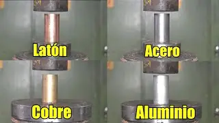 ¿Qué tan fuertes son los metales? ¡Explosión + VENTANA ROTA! Prueba con Prensa Hidráulica