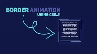 Awesome Border Animation Effect Using Css | Css Border Animation On Hover | Css Hover Animation