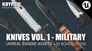 Unreal Engine 5 FPS Knife Pack | Knives Vol. 1 - Military