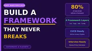 Build a Test Automation Framework That Never Breaks | SDET Masterclass | CI/CD & GitHub Actions