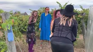 BTS - Behind the scenes fashion photo shoot at the Chateau Elan - TWO MODELS IN VINEYARD