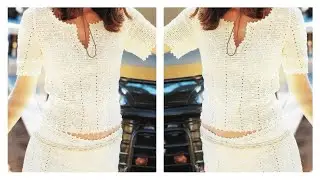 Описание к топу крючком 🧶 Crochet Summer Top Tutorial | Easy Lacy Blouse Pattern 