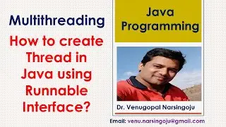How to Create Thread in Java? | Runnable Interface | Multithreading | Venugopal Narsingoju