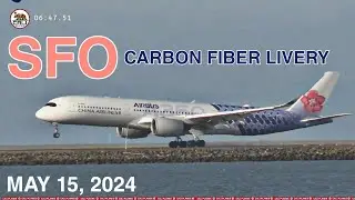 SFO LIVE | CHINA AIRLINES CARBON FIBER LIVERY SPOTTED IN SAN FRANCISCO | PLANESPOTTING