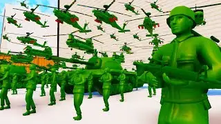 Largest ARMY MEN Gunship Air Invasion EVER... - Attack on Toys