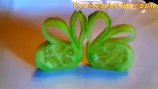 Original decoration of cucumber! Carving vegetables