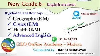 Geography /civics English medium -Grade 6 (2025)  online classes