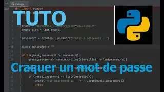 J'ai créer un logiciel pour CRAQUER LES MOTS DE PASSES (en python)