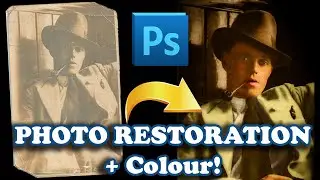 Photo Restoration Photoshop | Old Photo In Colour | Timelapse | Circa 1920s