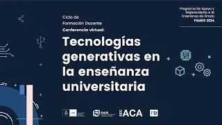 Tecnologías Generativas en la Enseñanza Universitaria