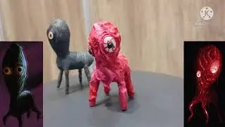 Малый Самородок (Lil Nugget) и Самородок Пустоты (The Void Nugget) из пластилина творения Тревора.