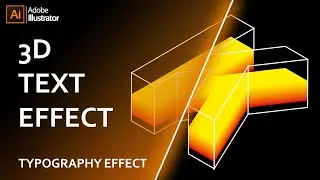 How to Create 3D Text Effect in Illustrator | Typography Effect | Illustrator Tutorial