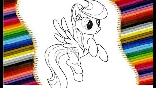 My little pony. How to draw pony Rainbow Dash. Как нарисовать пони Радугу Дэш