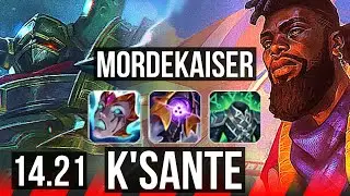 MORDEKAISER vs K'SANTE (TOP) | 900+ games | NA Master | 14.21