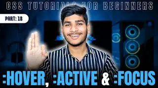 Hover,Focus & Active States in CSS | CSS for Beginners | 