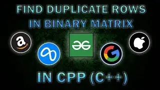 Find duplicate rows in a binary matrix | Geeksforgeeks | POTD | C++ | CPP | DSA