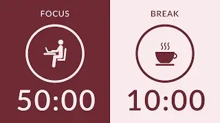 50/10 Pomodoro Timer with Brown Noise 🎧 7-Hour Study with Me for Deep Focus & ADHD ✨
