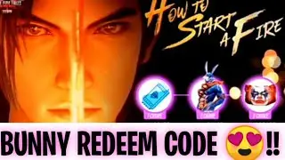 FREEFIRE BUNNY BUNDLE  REDEEM CODE ❤️ CLAIM IT FAST 🤗