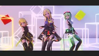 【MMD】WAVE 3girls Ver【REMAKE】【Lily\Rin\GUMI】
