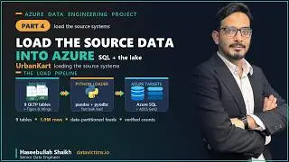 Load the Source Data into Azure - SQL Database + Data Lake (Python, pyodbc) | UrbanKart Part 4