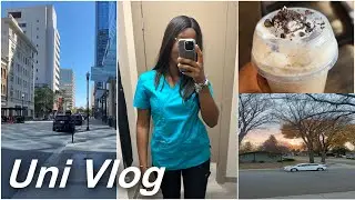 Productive Uni Vlog | Come to School with me | Chill weekend work day | Fall School Vlog 🍁✨