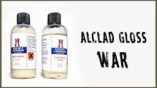 Alclad Aqua Gloss vs Alclad Klear Kote Gloss I Shine and hardness 24 hours later I
