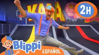 ¡Salta con Blippi en el Parque de Trampolines! | Blippi | Moonbug Kids - Parque en Vivo!