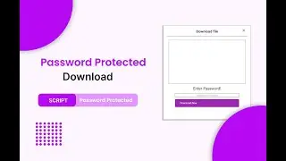 How to make Password Protected download button with Popup Ads