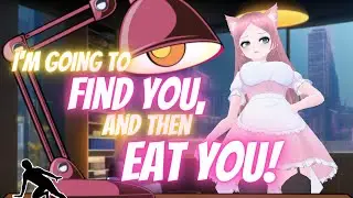 Hunted and Swallowed by a Cruel Giant Cat Girl! ASMR Roleplay 🐱[F4M] [vore] 🍽️