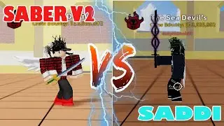 Saber v2 Vs Saddi (Battle Of Legendary Sword) Blox-Fruits !