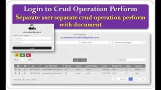 Login to Crud Operation Perform  II separate user separate crud operation perform with document