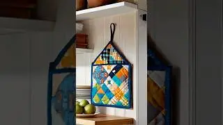 Patchwork pot holders: color for your kitchen 