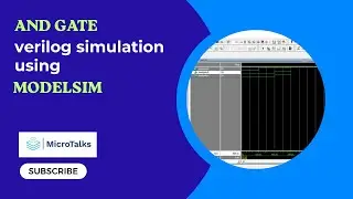 AND Gate verilog simulation using Modelsim