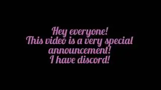 ANNOUNCEMENT VIDEO!!