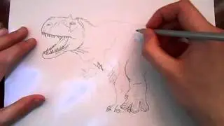 Видео: как нарисовать динозавра?