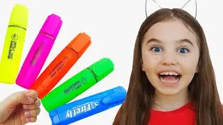 Magic Pen Learn Color with Polina | Children's Songs