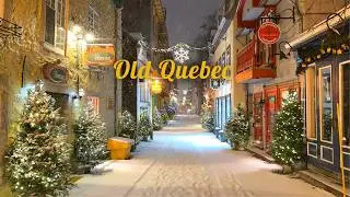 [4K] 🇨🇦 Old Quebec City ❄️ Christmas Winter Wonderland | Magical Holiday Walk | 2025🎄✨