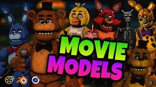 EVERY FNAF MOVIE ANIMATRONIC | MODEL PACK SHOWCASE | Cinema4D & Blender download