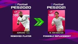 All removed Iconic Legends and their replacement in PES 2021 Ft Adriano , Baresi , Zanneti