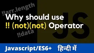 !! (not not) operator in JavaScript?