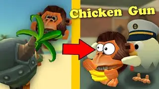ЧТО ЗАДУМАЛА ЭТА ОБЕЗЬЯНА В ЧИКЕН ГАН?(CHICKEN GUN)? Мини-фильм "Побег обезьяны"