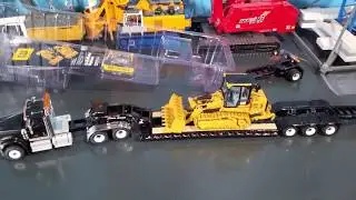 Diecast Masters International HX520 tandem tractor with XL120 HDG trailer and Cat 963K unboxing