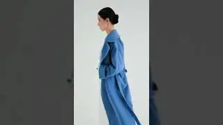 трендовое пальто на запах  молочное и синие 2021 2022
