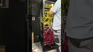 Наполнение шкафа патчкордами и обвязка всего оборудования 