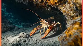 Spiny Lobster Stands Its Ground! Unbelievable Encounter!🦞💥